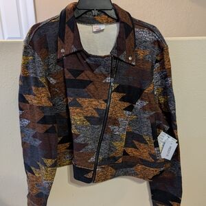 LuLaRoe Presley Geometric, Milti-Color Pattern Jacket Size 3X NWT